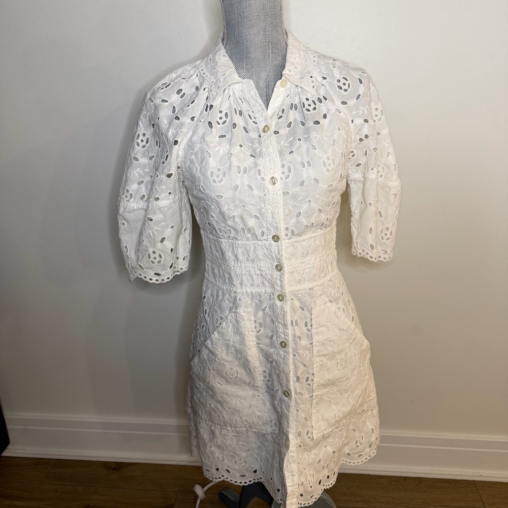 Rebecca Taylor size 2 Elegant White Lace Dress with pockets